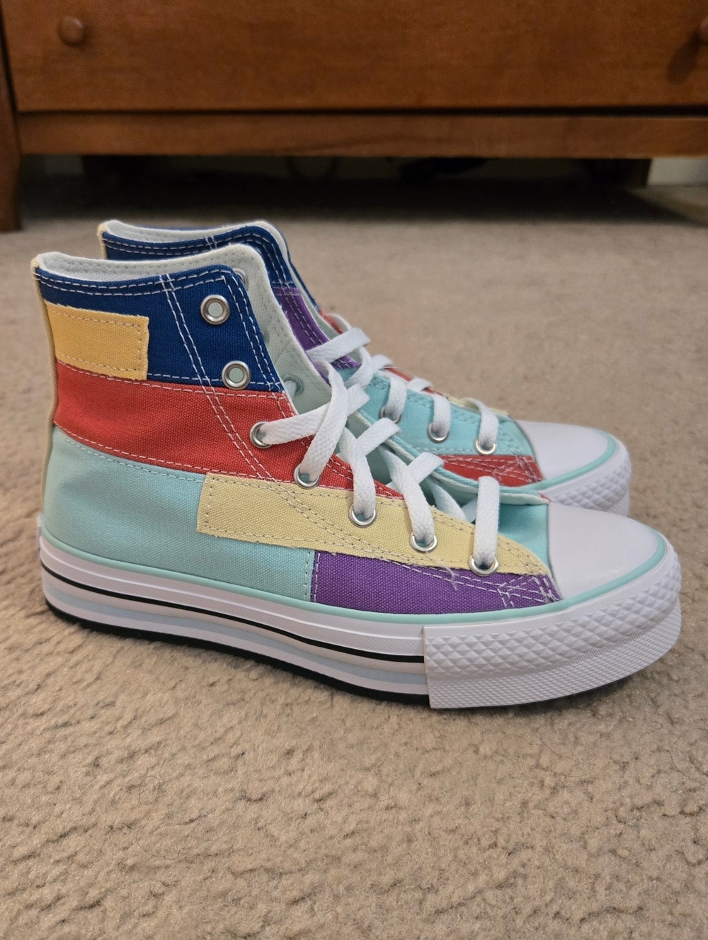 Converse High-Top Colorblock Sneakers SZ 6 (Mens 4)